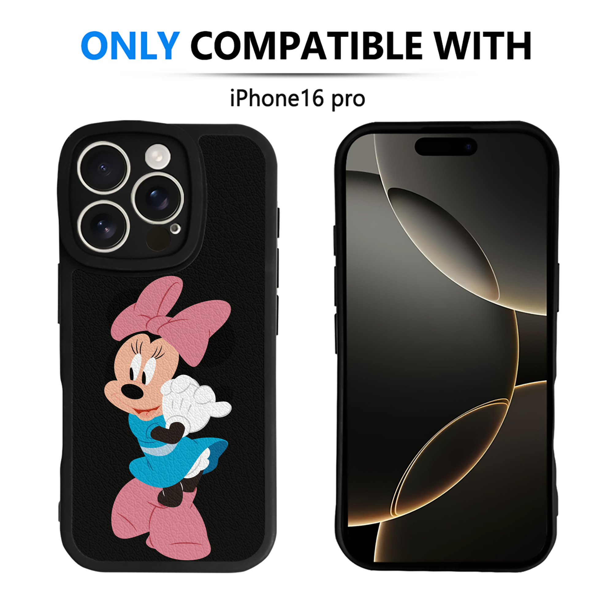 （画像用） ミッキーマウス Mickey Mouse 【iPhone 16シリーズ対応】シリコンスマホケース（レザー調） 材質：シリコン
